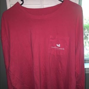 Pink long sleeve southern marsh shirt